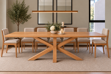 Juego de Comedor María en Madera Lenga con Sillas Antonia a Medida