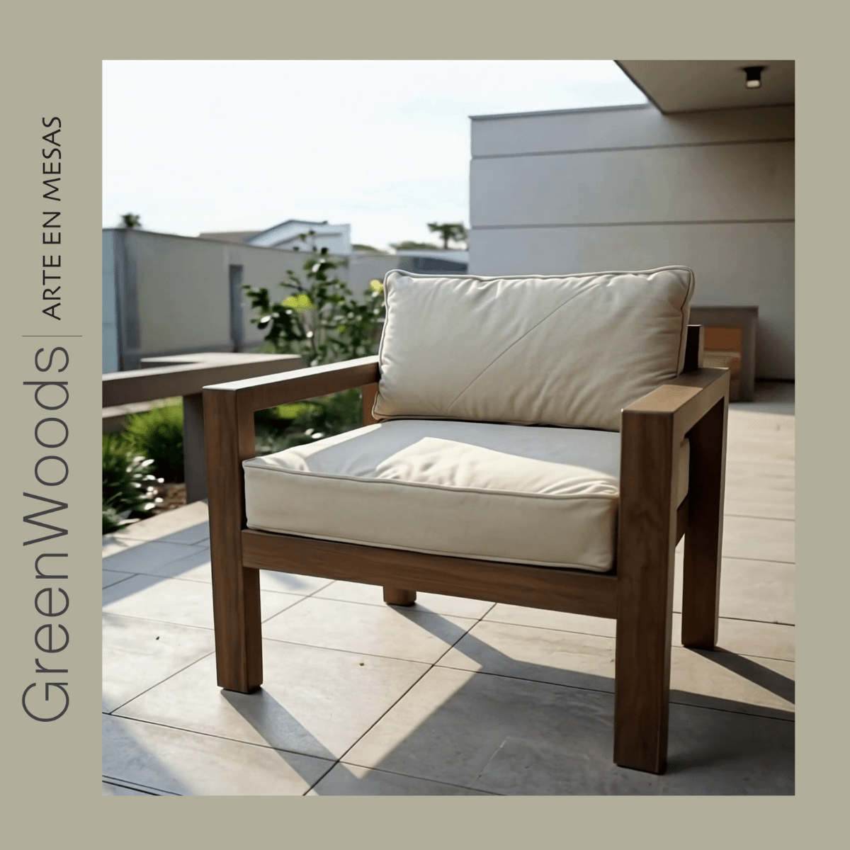 Juego de terraza Valencia en madera nativa 2 - | Greenwoods Chile