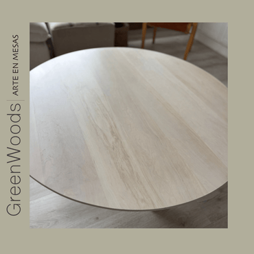 Mesa de centro Ávila estilo industrial con cubierta de madera maciza | Greenwoods muebles