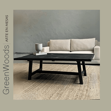 Mesa de centro madera carbonizada Black. - mesa centro | Greenwoods Chile