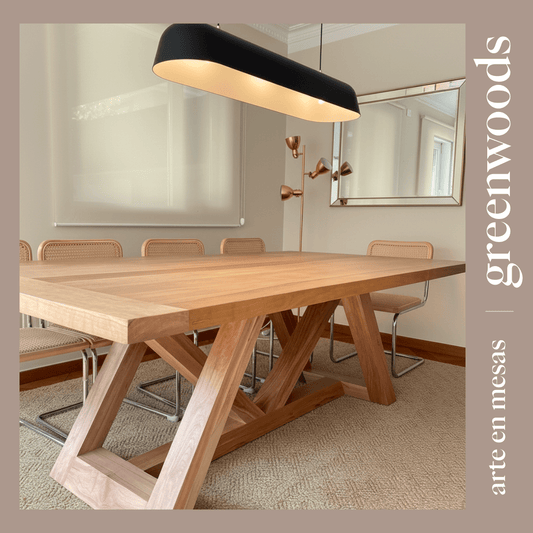 Mesa de comedor de madera Italia. - | Greenwoods Chile