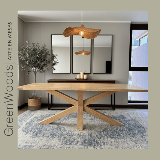 Mesa de comedor de madera lenga María. - mesa comedor | Greenwoods Chile