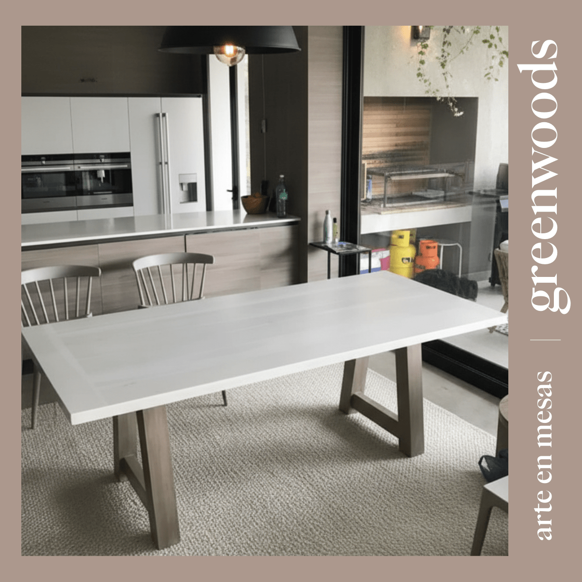 Mesa de comedor en madera moderna Cooper Simple. - mesa comedor | Greenwoods Chile