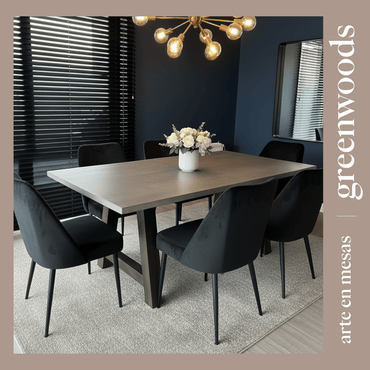 Mesa de comedor en madera moderna Cooper Simple. - mesa comedor | Greenwoods Chile