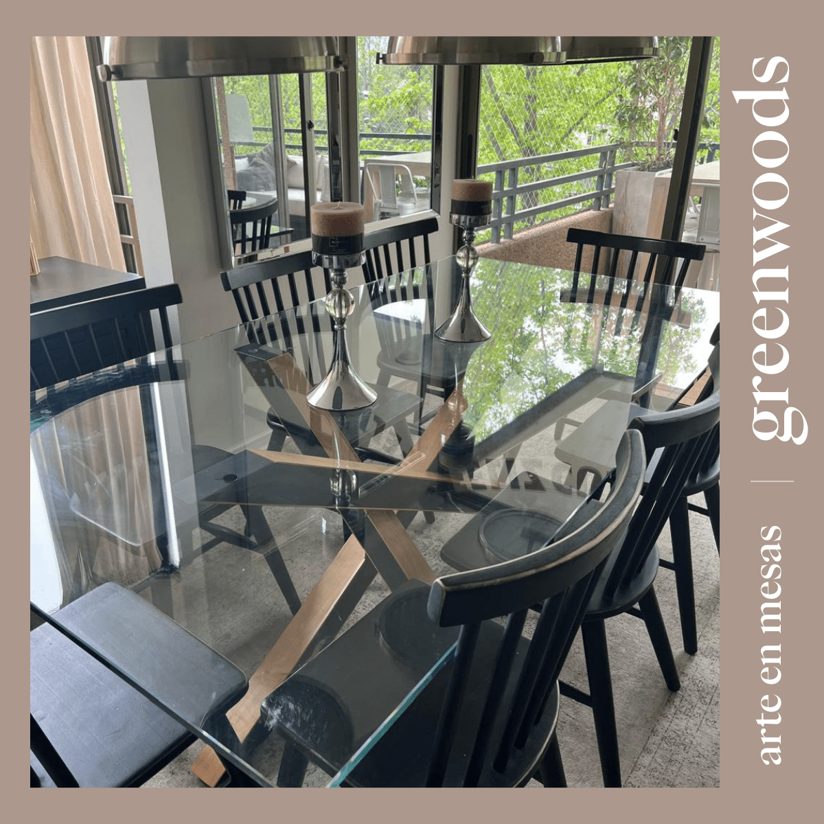 Mesa de Comedor Madera y Fierro Da Vinci | Interior & Terraza a Medida - mesa comedor | Greenwoods Chile