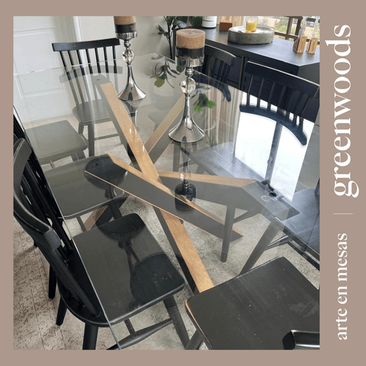 Mesa de Comedor Madera y Fierro Da Vinci | Interior & Terraza a Medida - mesa comedor | Greenwoods Chile