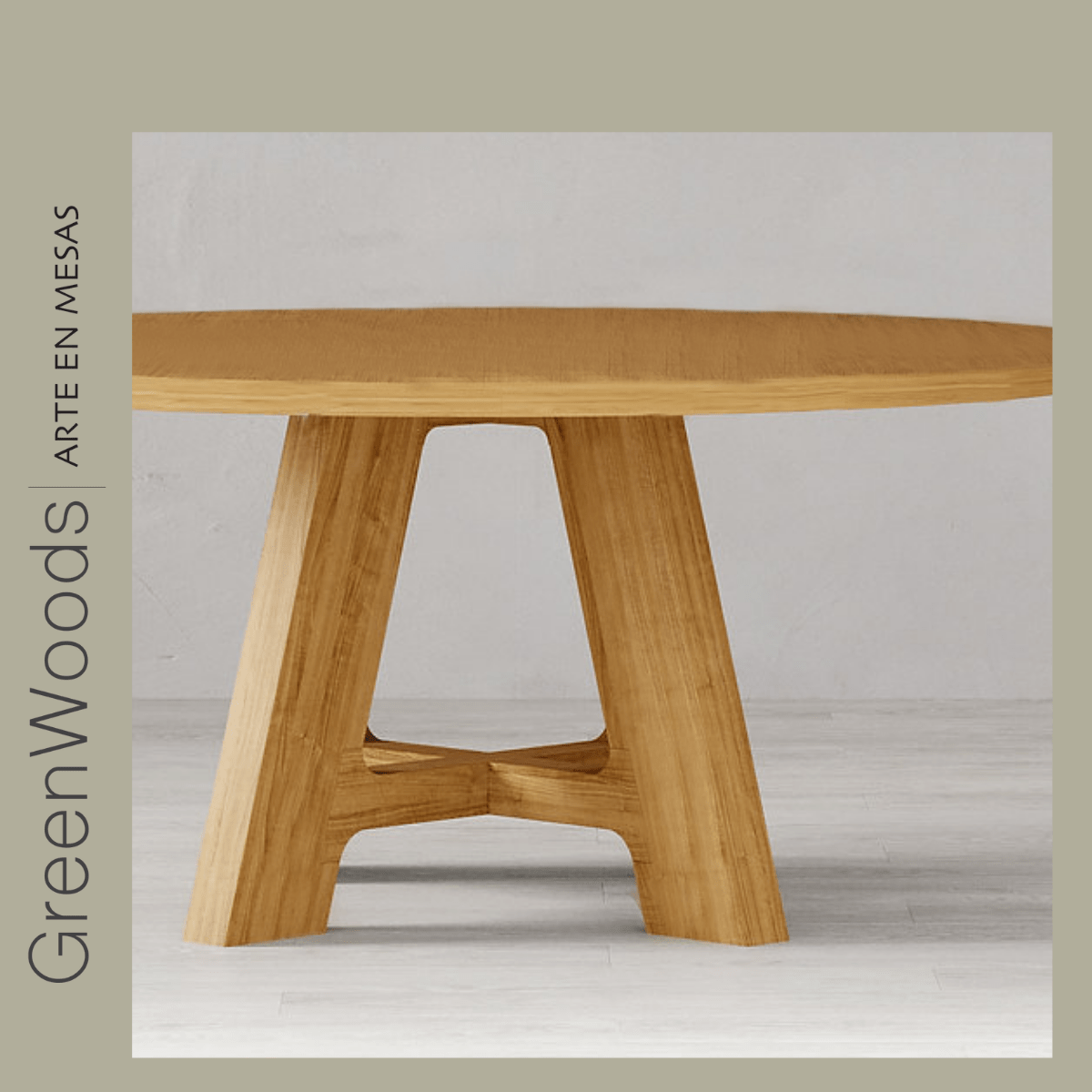 Mesa redonda en madera lenga Nicolas. - Mesas | Greenwoods Chile