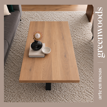 Mesa de Centro Madera y Fierro Da Vinci | Moderna y Robusta