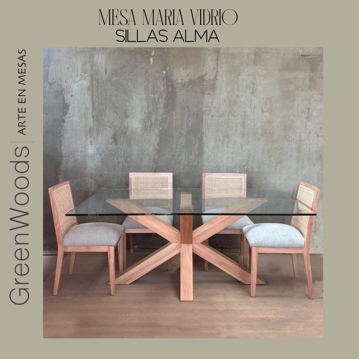 juego de comedor , conjunto de comedor , sillas en madera , mesas de comedor en madera lenga , mesas a medida , comedor de vidrio , cubierta de vidrio