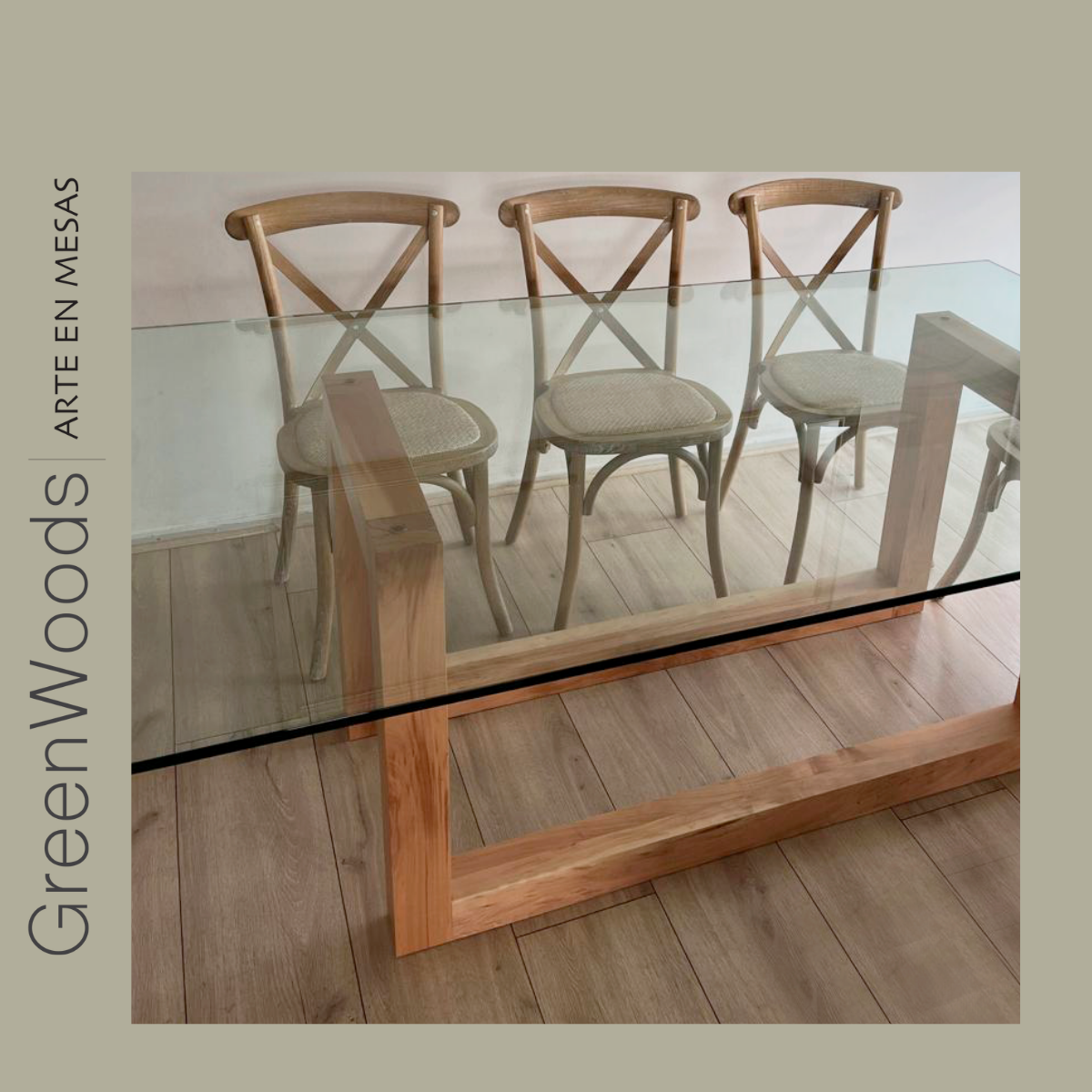 Silla de Comedor Moderna en Madera | Modelo Cruzeta