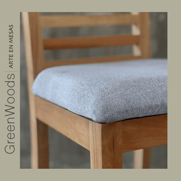 Silla de Comedor Antonia en Madera Lenga con Tapiz | Moderna y Cómoda - banquetas | Greenwoods Chile