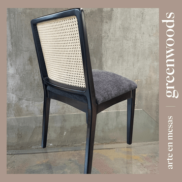 Silla de Comedor Moderna en Madera Lenga con Respaldo de Junco | Modelo Atenea - banquetas | Greenwoods Chile