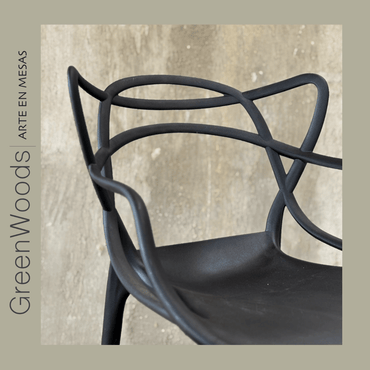 Silla Solana Negra de Polipropileno – detalle del material y textura | Greenwoods Chile