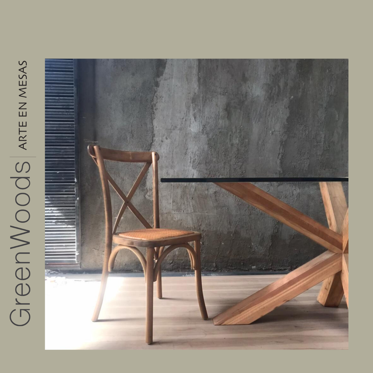Silla de Comedor Moderna en Madera | Modelo Cruzeta