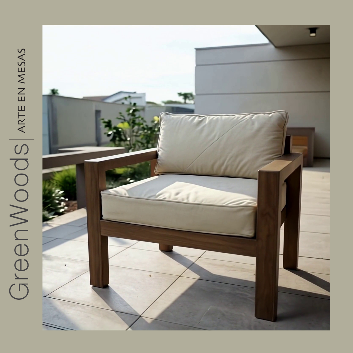 sofa de terrza , sillon de terraza , muebles de terraza, living de terraza , sofa en madera lenga , sofa para exterior. conjunto de terraza