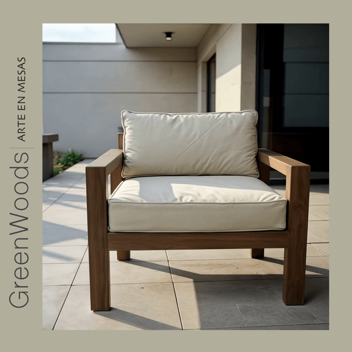 Sitial Valencia de terraza en madera lenga – Greenwoods Chile