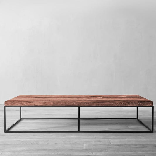 Mesa de centro Ruby en madera lenga maciza y base de fierro negro | Greenwoods