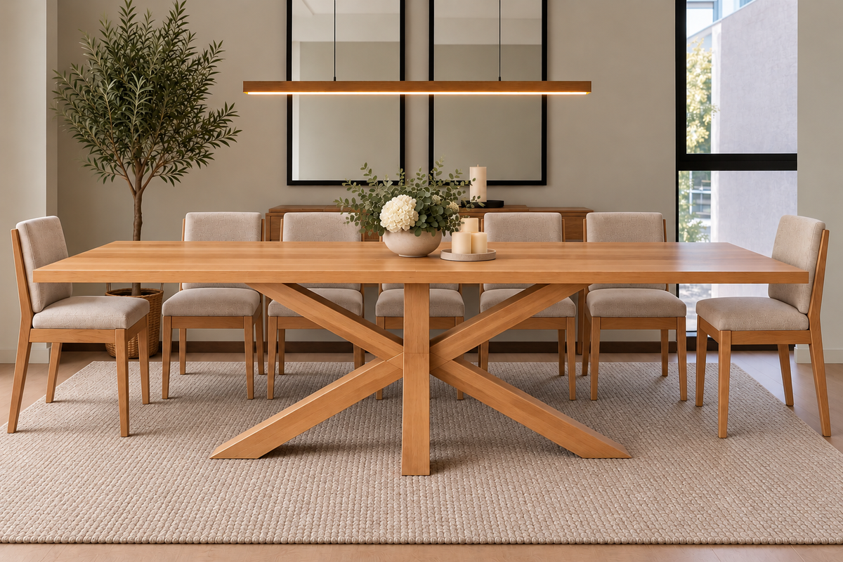 Juego de Comedor María en Madera Lenga con Sillas Antonia a Medida
