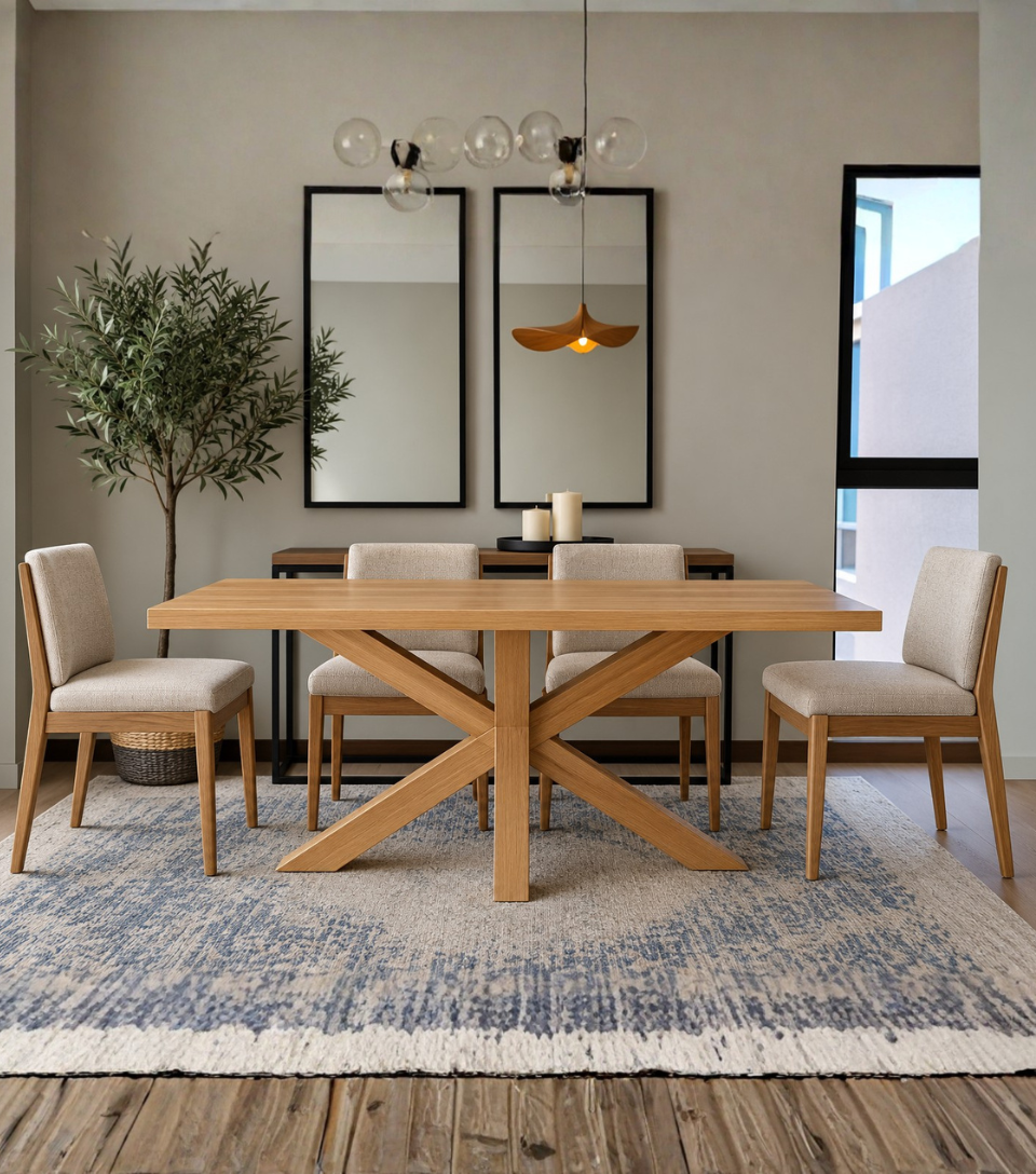 Juego de Comedor María en Madera Lenga con Sillas Antonia a Medida