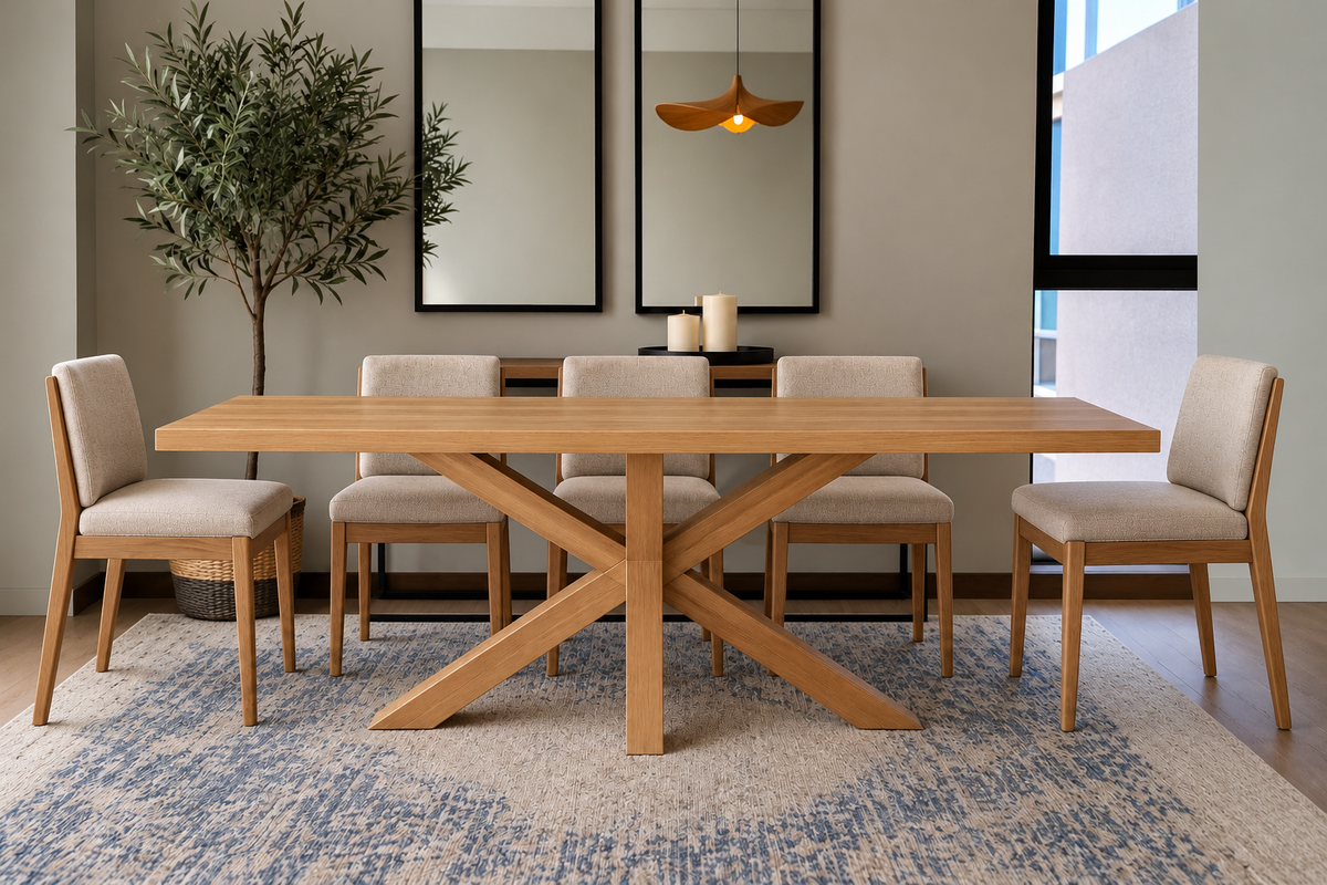 Juego de Comedor María en Madera Lenga con Sillas Antonia a Medida