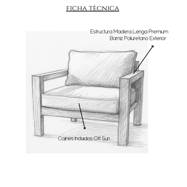 Sitial Terraza Valencia madera lenga