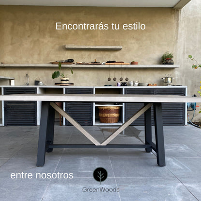 Mesa Comedor Terraza Madera Lenga y Fierro – Modelo Viena