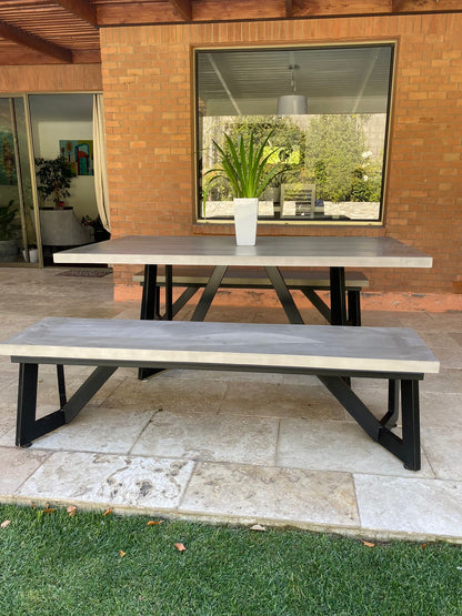 Mesa de Terraza a Medida en Madera Lenga y Fierro Siena | Greenwoods