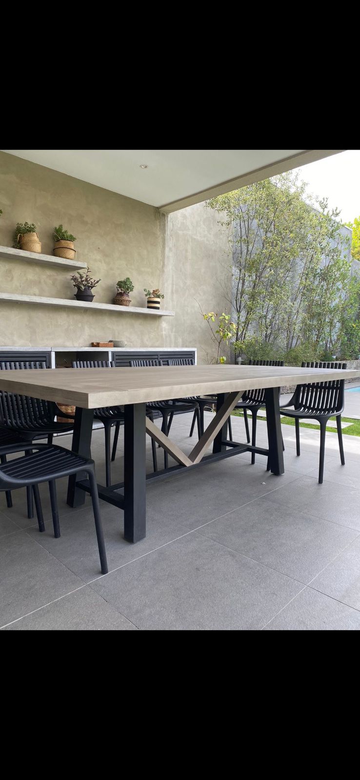 Mesa Comedor Terraza Madera Lenga y Fierro – Modelo Viena