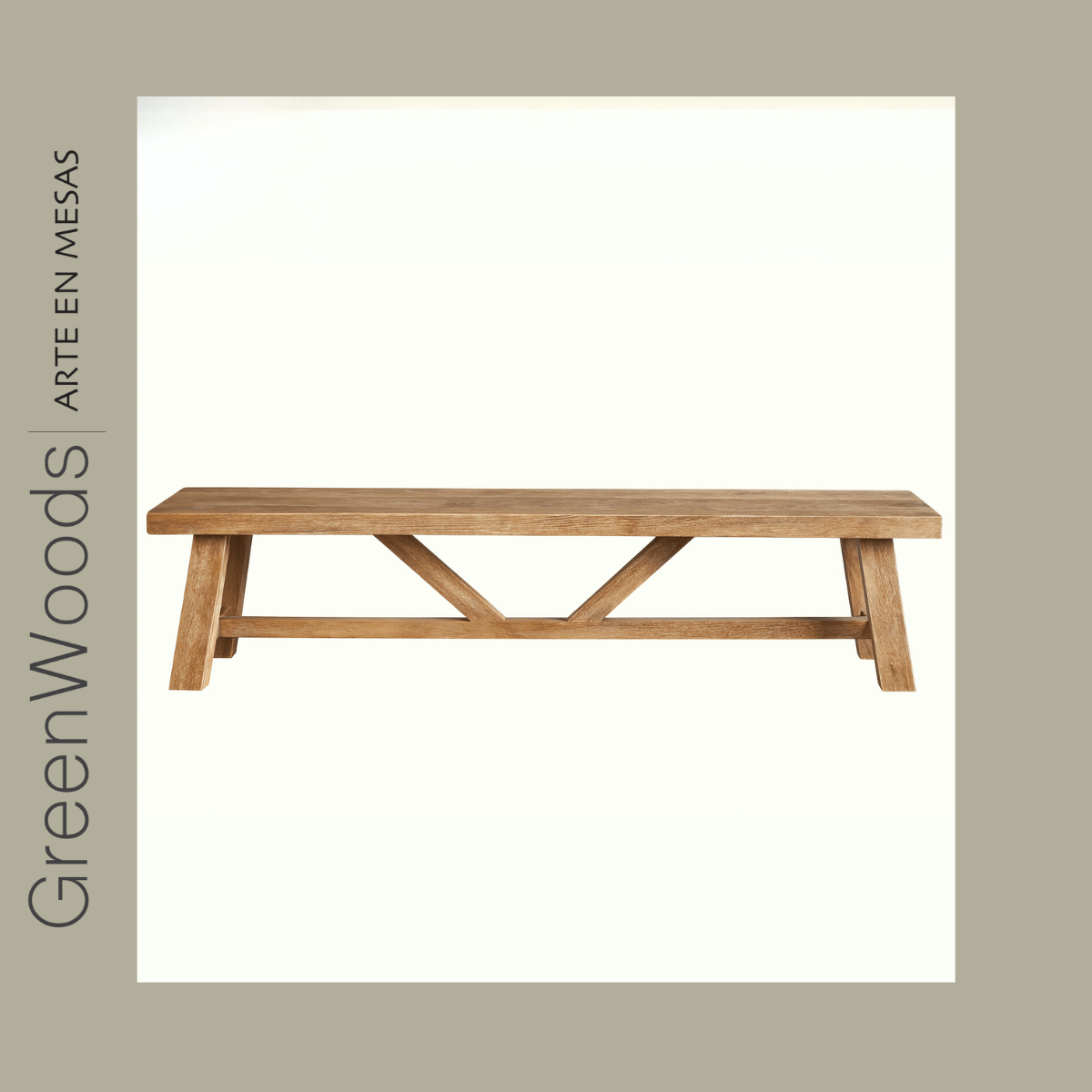 Banqueta de madera a medida Cooper, estilo moderno y resistente | Greenwoods Muebles Chile