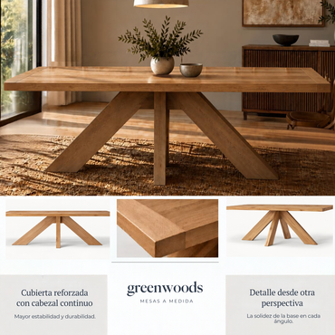 Mesa de Comedor modelo Francia en Madera Lenga a Medida