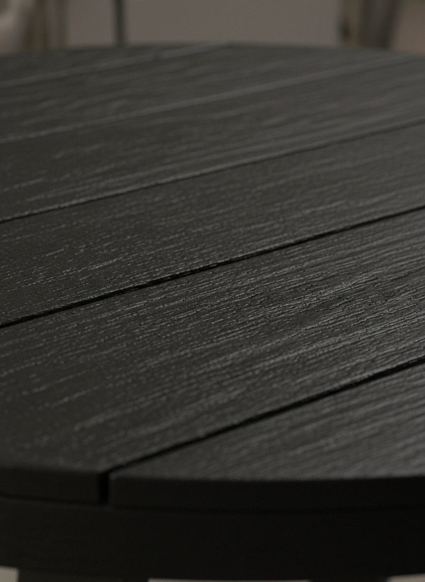 Textura y veta en relieve de madera carbonizada sellada mate