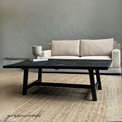 MESA DE CENTRO  MADERA CARBONIZADA BLACK