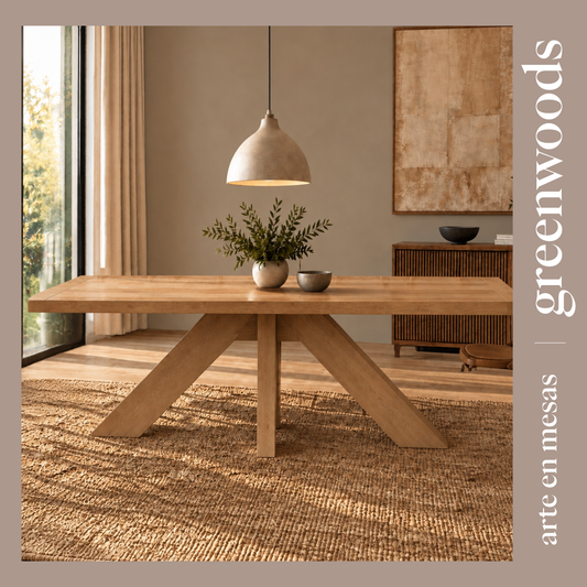 Mesa de Comedor Francia en Madera Lenga Maciza a Medida