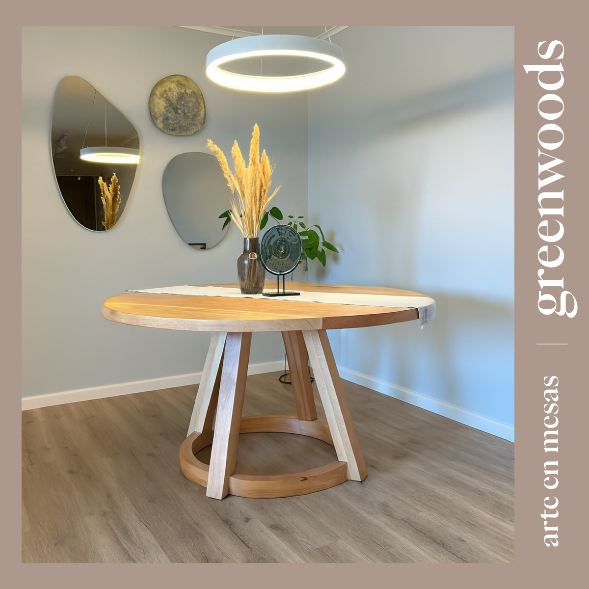 Mesa de comedor redonda de madera Antonia. - mesa comedor | Greenwoods Chile