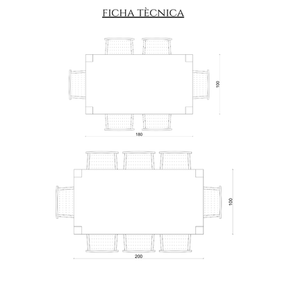 MESA DE COMEDOR DE MADERA LENGA SOL