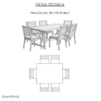 Mesa de terraza modelo Da Vinci en madera natural y estructura de fierro – Greenwoods Chile, comedor terraza industrial, mesa de fierro , comedores industriales, mesas de terraza madera, mesas de terraza, mesa 6 personas