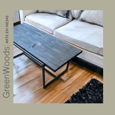 Mesa de centro Noir en madera carbonizada - mesa centro | Greenwoods Chile