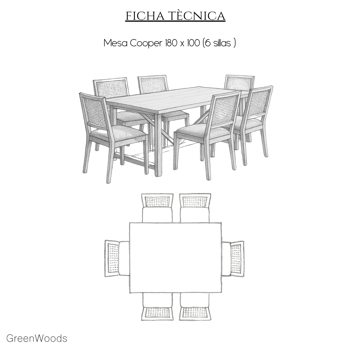 Mesa de comedor Cooper en madera lenga - mesa comedor | Greenwoods Chile