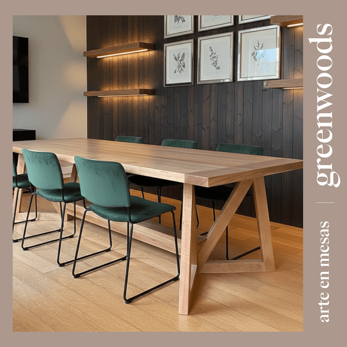 Mesa de Comedor de Madera ARREZO – Moderna y a Medida - mesa comedor madera | Greenwoods Chile