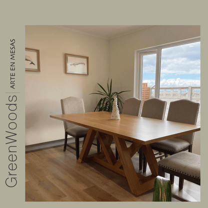 Mesa de comedor de madera Italia. - | Greenwoods Chile