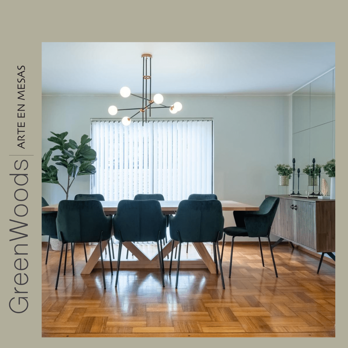 Mesa de comedor de madera Italia. - | Greenwoods Chile