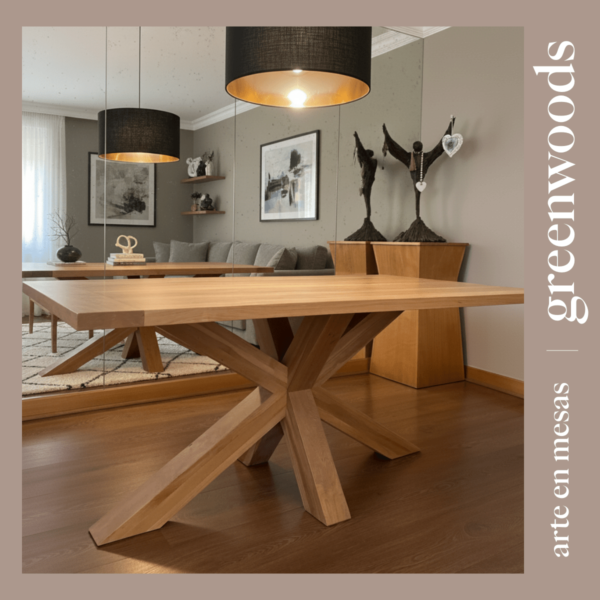 Mesa de comedor de madera lenga María. - mesa comedor | Greenwoods Chile