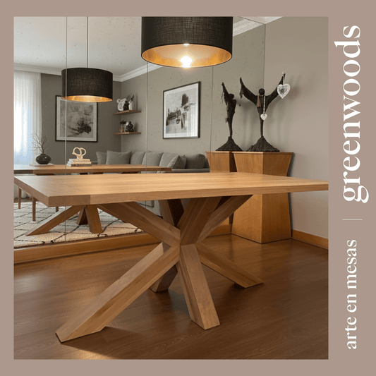Mesa de comedor de madera lenga María. - mesa comedor | Greenwoods Chile