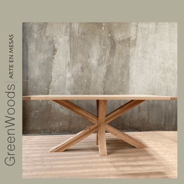 Mesa de comedor de madera lenga María. - mesa comedor | Greenwoods Chile