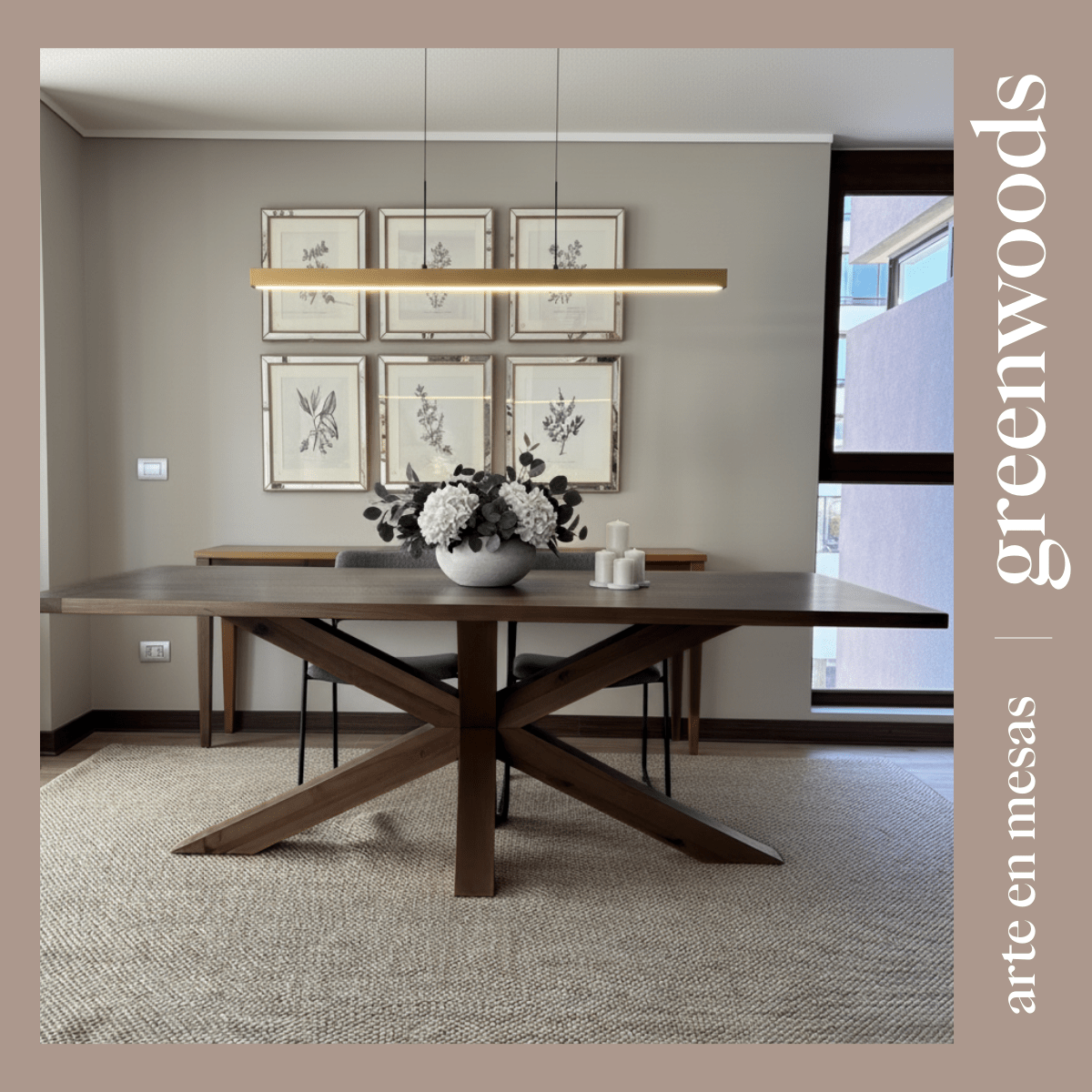 Mesa de comedor de madera lenga María. - mesa comedor | Greenwoods Chile