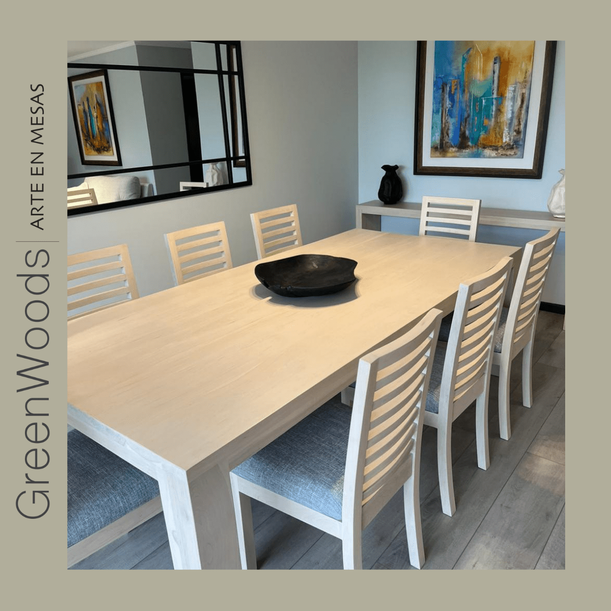 Mesa de comedor de madera lenga Sol. - mesa comedor | Greenwoods Chile