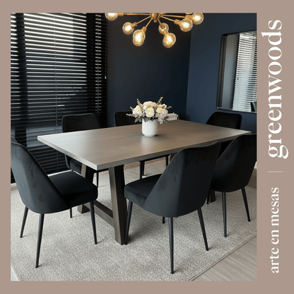 Mesa de comedor en madera moderna Cooper Simple. - mesa comedor | Greenwoods Chile