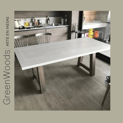 Mesa de comedor en madera moderna Cooper Simple. - mesa comedor | Greenwoods Chile