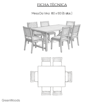 Mesa de comedor fierro y madera industrial Da Vinci terraza. - mesa comedor | Greenwoods Chile