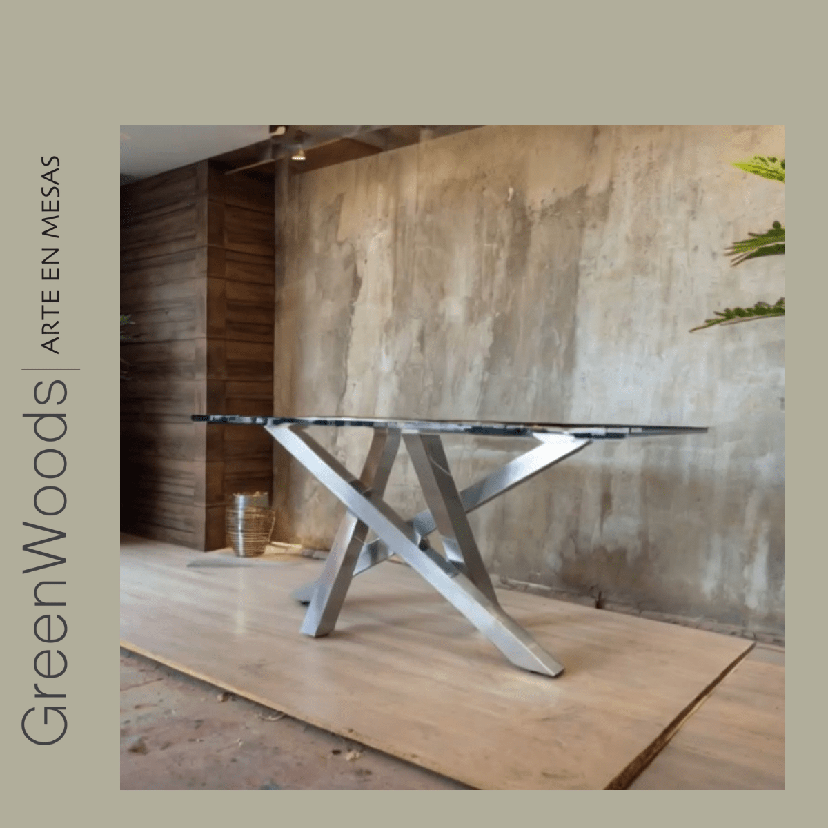 Mesa de comedor fierro y vidrio Da Vinci cromado. - mesa comedor | Greenwoods Chile